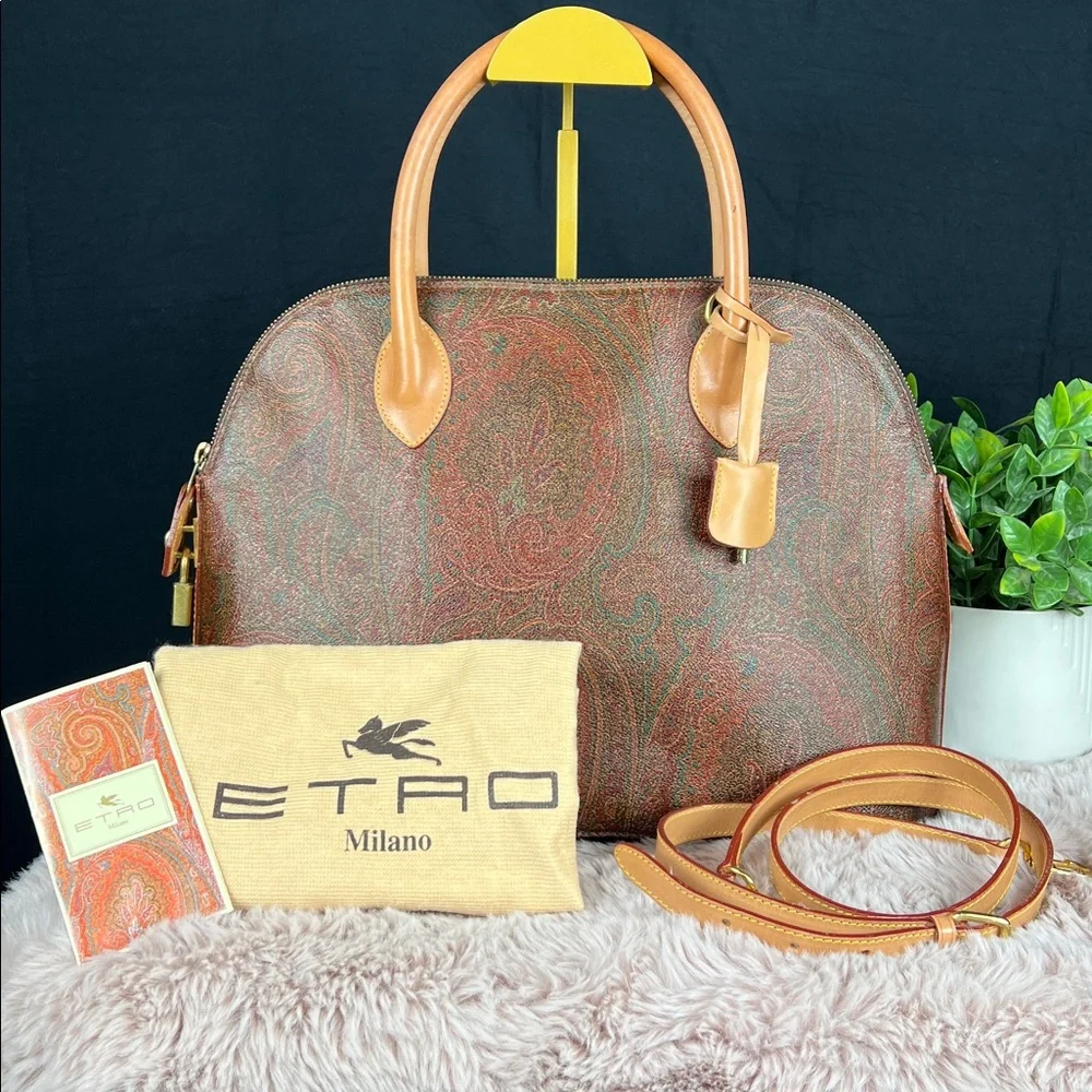Etro Vintage Paisley Bugatti Bag - Excellent Condition (RARE Full Set)